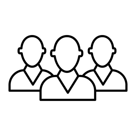 Team thin line icon. Group vector illustration isolated on white. Community outline style design, designed for web and app. Eps 10のイラスト素材