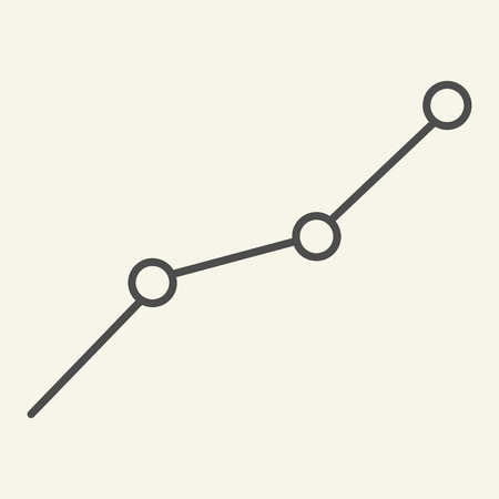 Chart thin line icon. Graph vector illustration isolated on white. Infographic outline style design, designed for web and app. Eps 10のイラスト素材