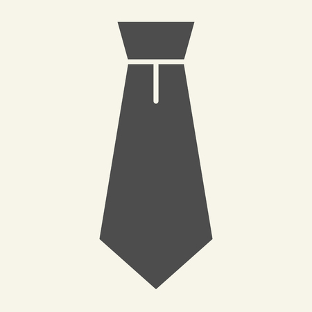 Necktie solid icon. Tie vector illustration isolated on white. Formal clothes glyph style design, designed for web and app. Eps 10のイラスト素材