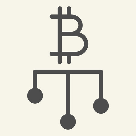 Crypto diagram solid icon. Bitcoin chart vector illustration isolated on white. Cryptocurrency graph glyph style design, designed for web and app. Eps 10のイラスト素材