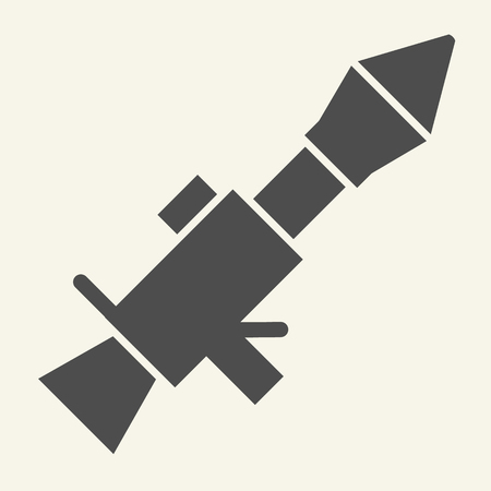 Flare-gun solid icon. Firearm vector illustration isolated on white. Weapon glyph style design, designed for web and app.のイラスト素材