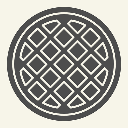 Pie solid icon. Pastry vector illustration isolated on white. Homemade cake glyph style design, designed for web and app. Eps 10.のイラスト素材