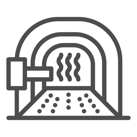 Greenhouse line icon. Plants care vector illustration isolated on white. Glasshouse outline style design, designed for web and app. Eps 10のイラスト素材