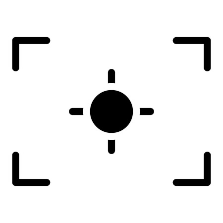 Full screen solid icon. Frame vector illustration isolated on white. Camera focus glyph style...