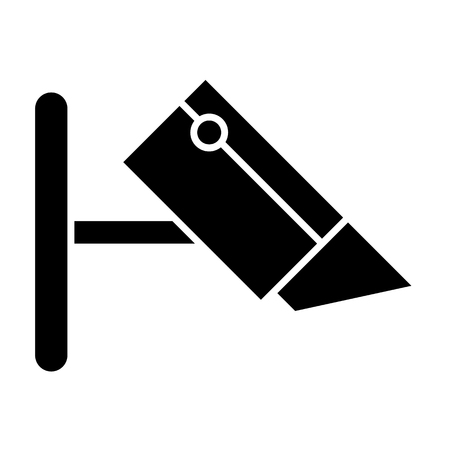 Cctv camera solid icon. Security camera vector illustration isolated on white. Cctv camera glyph style design, designed for web and app. Eps 10のイラスト素材