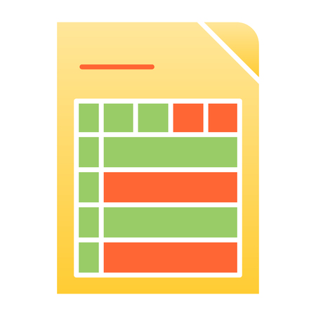 List flat icon. Documen color icons in trendy flat style. Paper gradient style design, designed for web and appのイラスト素材