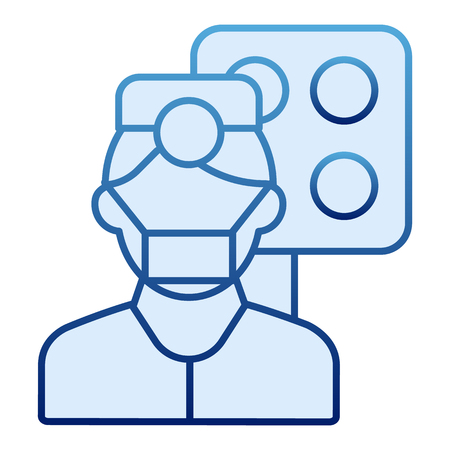 Dentist flat icon. Doctor blue icons in trendy flat style. Dental care gradient style design, designed for web and app. Eps 10.のイラスト素材