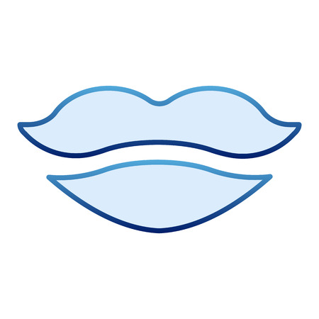 Lips flat icon. Mouth blue icons in trendy flat style. Girl lips gradient style design, designed for web and app. Eps 10.のイラスト素材