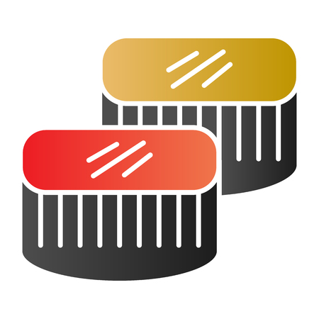 Sushi flat icon. Asian food color icons in trendy flat style. Seafood gradient style design, designed for web and app. Eps 10.のイラスト素材