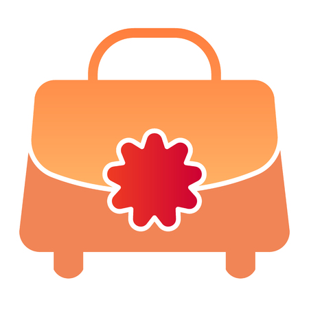 Handbag flat icon. Womans bag color icons in trendy flat style. Purse gradient style design, designed for web and app. Eps 10.のイラスト素材