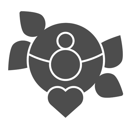 Eight of march solid icon. Womans day greeting vector illustration isolated on white. 8 march glyph style design, designed for web and app. Eps 10.のイラスト素材