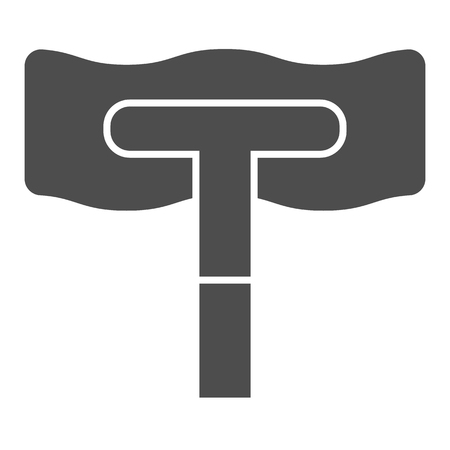 Mop solid icon. Household vector illustration isolated on white. Cleaning mop glyph style design, designed for web and app.のイラスト素材