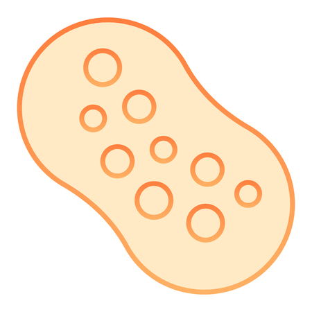 Sponge flat icon. Household orange icons in trendy flat style. Clean gradient style design, designed for web and app.のイラスト素材