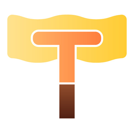 Cleaning mop flat icon. Household color icons in trendy flat style. Mop gradient style design, designed for web and app.のイラスト素材