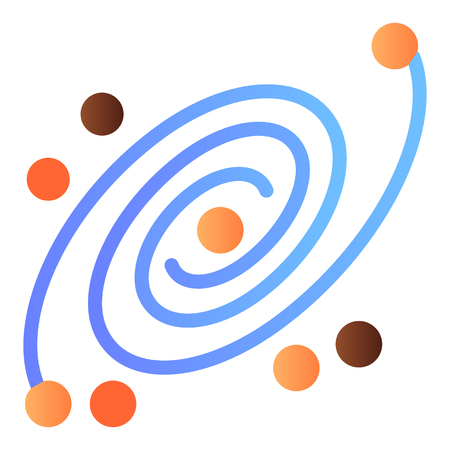 Galaxy flat icon. Universe color icons in trendy flat style. Space gradient style design, designed for web and app. Eps 10.のイラスト素材