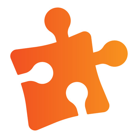 Puzzle flat icon. Jigsaw color icons in trendy flat style. Solution gradient style design, designed for web and app. Eps 10のイラスト素材