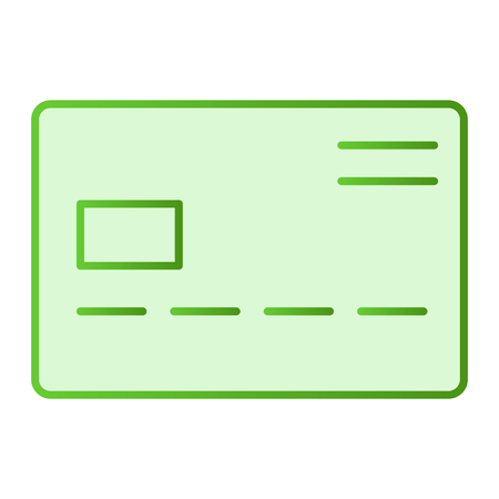 Plastic card flat icon. Credit card green icons in trendy flat style. Pay gradient style design, designed for web and app. Eps 10.のイラスト素材