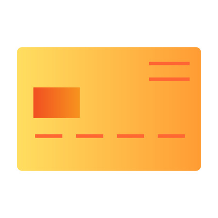 Plastic card flat icon. Credit card color icons in trendy flat style. Pay gradient style design, designed for web and app. Eps 10.のイラスト素材