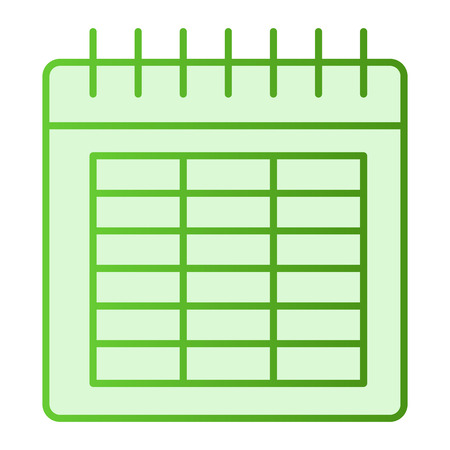 Calendar flat icon. Date green icons in trendy flat style. Month gradient style design, designed for web and app. Eps 10.のイラスト素材