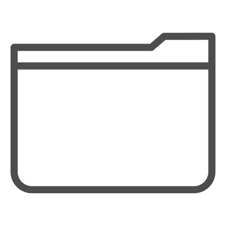 Folder line icon. File vector illustration isolated on white. Storage outline style design, designed for web and app. Eps 10.のイラスト素材