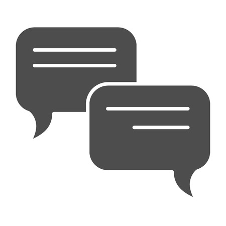 Speech bubble solid icon. Chat vector illustration isolated on white. Communication glyph style design, designed for web and app. Eps 10.のイラスト素材