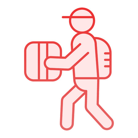 Courier flat icon. Delivery pink icons in trendy flat style. Deliver gradient style design, designed for web and app. Eps 10.のイラスト素材