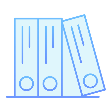 Ring binders flat icon. Office folders blue icons in trendy flat style. Archive gradient style design, designed for web and app. Eps 10.のイラスト素材