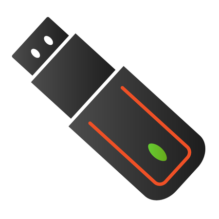 Flash drive flat icon. Usb color icons in trendy flat style. Storage gradient style design, designed for web and app. Eps 10.のイラスト素材