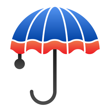 Umbrella flat icon. Rain protection color icons in trendy flat style. Meteorology gradient style design, designed for web and app.のイラスト素材