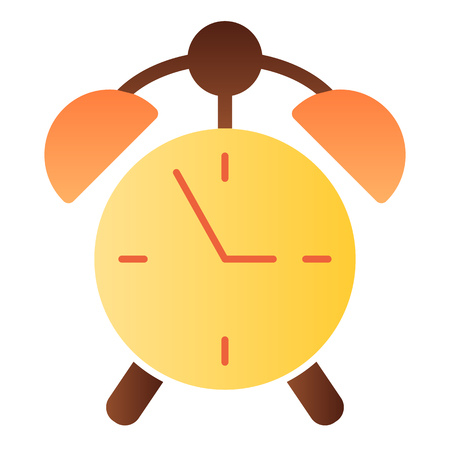 Alarm clock flat icon. Watch color icons in trendy flat style. Time gradient style design, designed for web and app.のイラスト素材