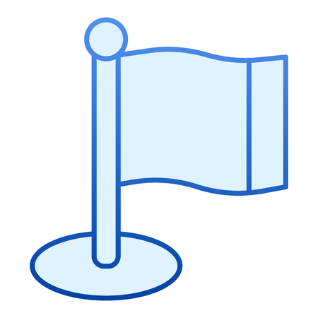 Flag flat icon. Flagpole blue icons in trendy flat style. Pointer gradient style design, designed for web and appのイラスト素材