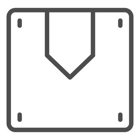 Box line icon. Cargo vector illustration isolated on white. Package outline style design, designed for web and app.のイラスト素材