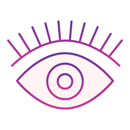 Eyelashes flat icon. Eye purple icons in trendy flat style. Beauty gradient style design, designed for web and app.のイラスト素材