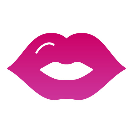 Lips flat icon. Kiss color icons in trendy flat style. Mouth gradient style design, designed for web and app.のイラスト素材