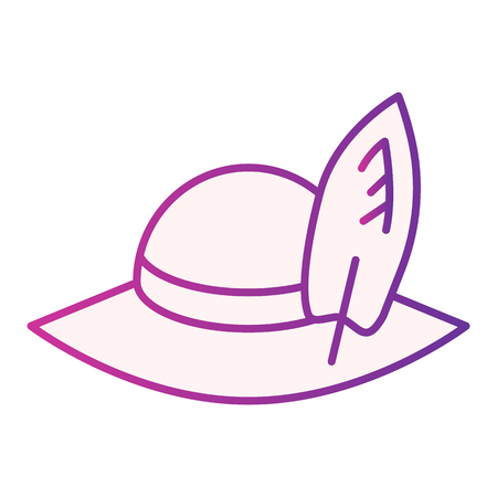 Travelers hat flat icon. Beach panama hat purple icons in trendy flat style. Cap gradient style design, designed for web and app.のイラスト素材