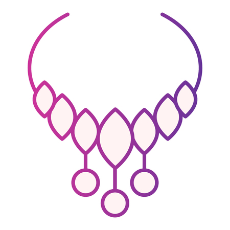 Necklace flat icon. Jewelry purple icons in trendy flat style. Beads gradient style design, designed for web and app.のイラスト素材
