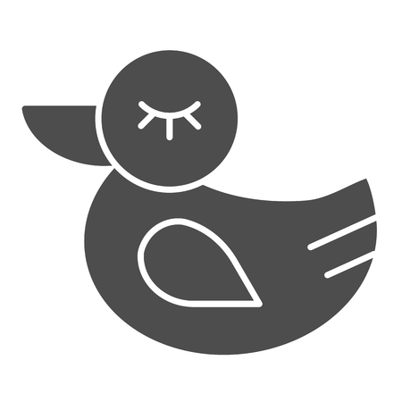 Rubber duck solid icon. Toy vector illustration isolated on white. Bath toy glyph style design, designed for web and app.のイラスト素材