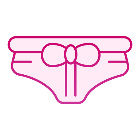Panties flat icon. Girls panty pink icons in trendy flat style. Woman underware gradient style design, designed for web and app.のイラスト素材