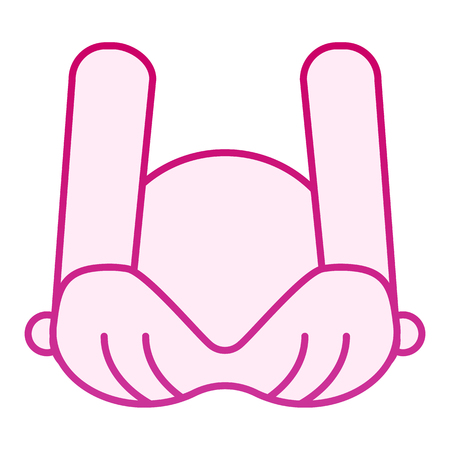 Brassiere flat icon. Bra pink icons in trendy flat style. Woman underware gradient style design, designed for web and app.のイラスト素材