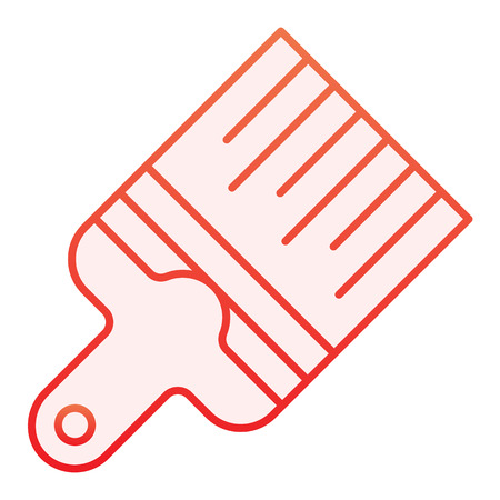 Paint brush flat icon. Painter tool red icons in trendy flat style. Repair gradient style design, designed for web and app.のイラスト素材