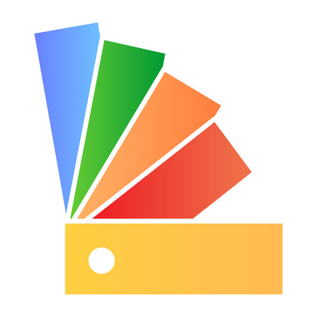 Swatch flat icon. Palette color icons in trendy flat style. Color guide gradient style design, designed for web and app.のイラスト素材