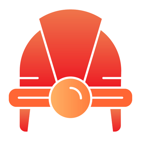 Construction helmet flat icon. Builder helmet color icons in trendy flat style. Protective hat gradient style design, designed for web and app.のイラスト素材