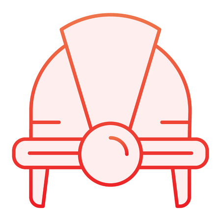 Construction helmet flat icon. Builder helmet red icons in trendy flat style. Protective hat gradient style design, designed for web and app.のイラスト素材