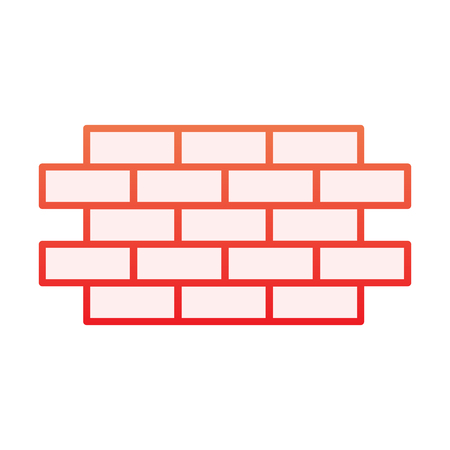 Brick wall flat icon. Bricks red icons in trendy flat style. Brickwork gradient style design, designed for web and app.のイラスト素材