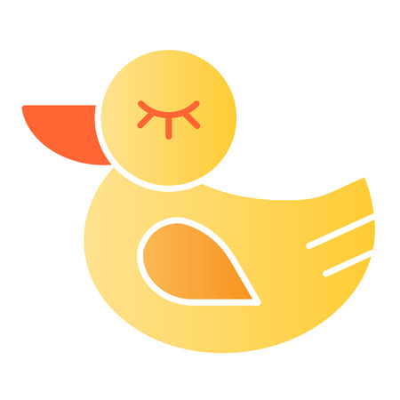 Rubber duck flat icon. Toy color icons in trendy flat style. Bath toy gradient style design, designed for web and app.のイラスト素材