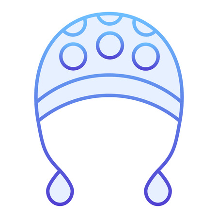 Baby hat flat icon. Kids cap blue icons in trendy flat style. Clothes gradient style design, designed for web and app.のイラスト素材
