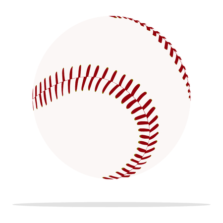 Baseball ball vector icon. Sport equipment concept illustration. Stitched ball realistic style design, designed for web and app. Eps 10.のイラスト素材