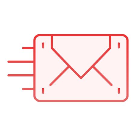 Envelope sending flat icon. Mail red icons in trendy flat style. Letter gradient style design, designed for web and app. Eps 10.のイラスト素材