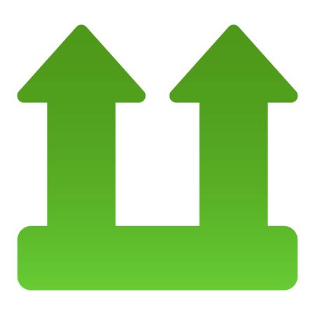 Cargo load sign flat icon. Load arrow symbol color icons in trendy flat style. Lift gradient style design, designed for web and app. Eps 10.のイラスト素材