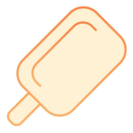 Stick ice cream flat icon. Ice lolly orange icons in trendy flat style. Sweets gradient style design, designed for web and app.のイラスト素材